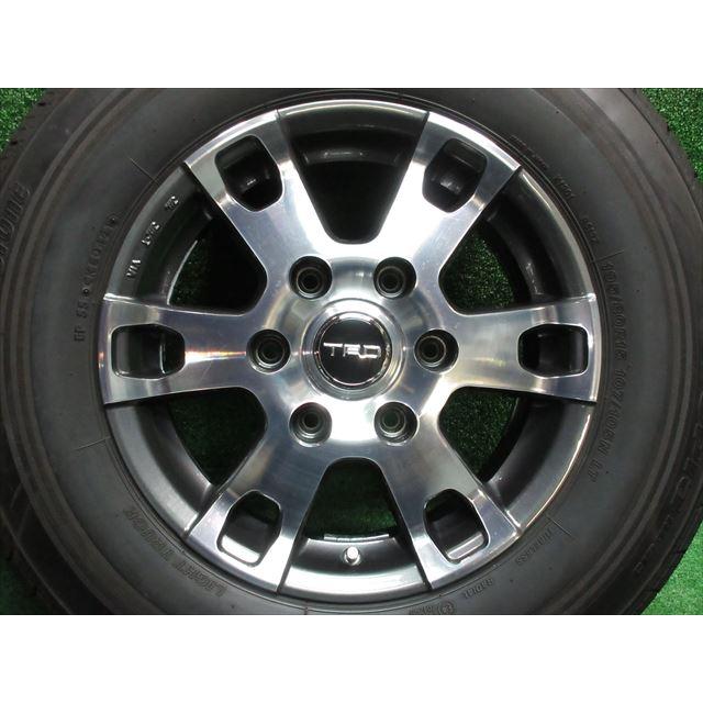 エコピア 中古 ホイールタイヤ 4本 195/80R15 2021年製 5分山