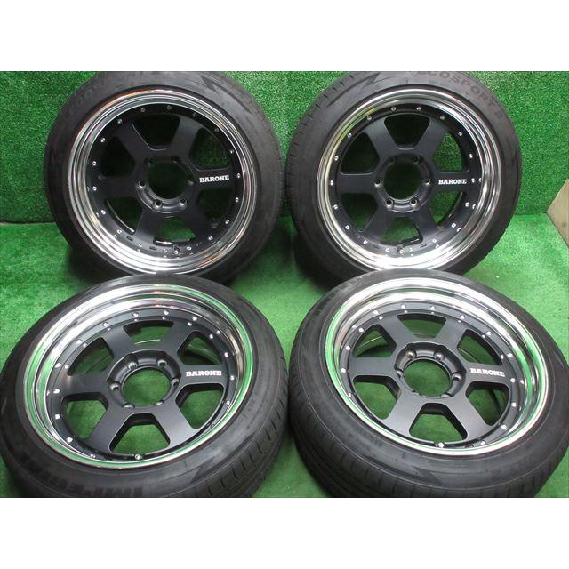 中古 ホイールタイヤ 4本 225/45R18 2022年製 5分山 ファブレス  