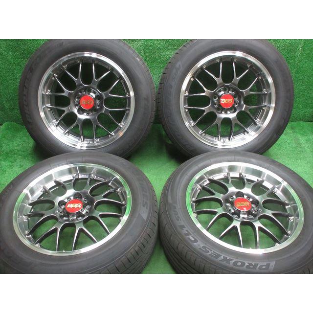BBS RS-GT RS950 中古 ホイールタイヤ 4本 225/60R18 2022年製 7分山 
