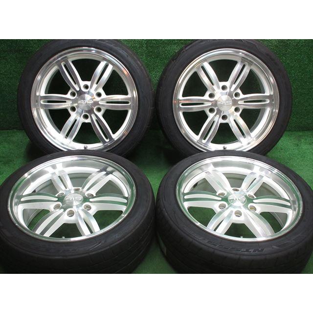 中古 ホイールタイヤ 4本 225/45R18 2020年製 5分山 バッドラッカー 