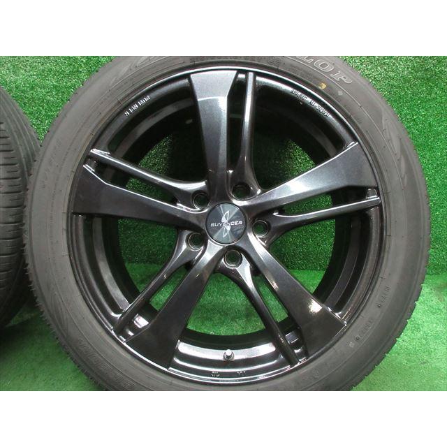 中古 ホイールタイヤ 4本 215/50R18 2022年製 8分山 【美品】SUVENCER 