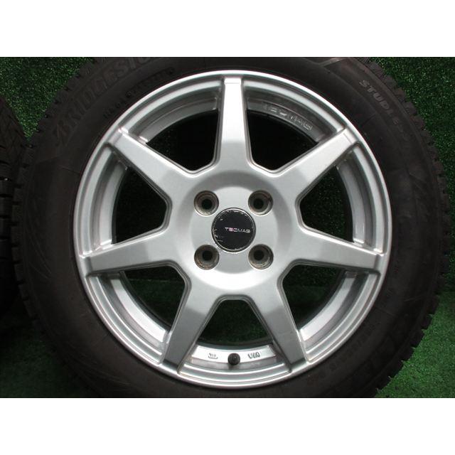 ブリザック 中古 ホイールタイヤ 4本 165/65R15 2021年製 9分山 