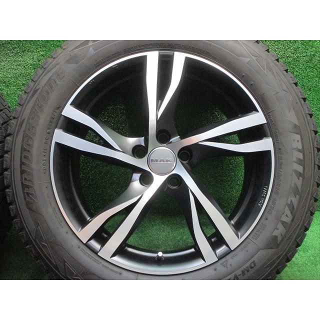 中古 ホイールタイヤ 4本 235/60R18 2018年製 8分山 MAK 