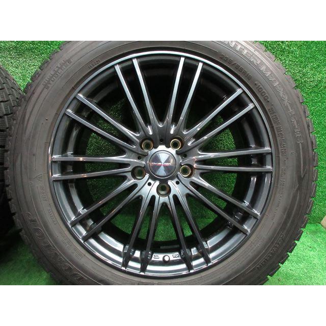 中古 ホイールタイヤ 4本 235/55R18 2016年製 8分山 VELVA AGUDO スタッドレス タイヤ ダンロップ ウィンターマックス SJ8｜oldgear2｜02