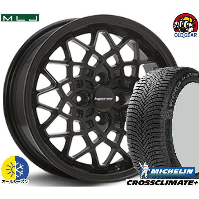 165/65R15 ミシュラン クロスクライメイト+ 新品 オールシーズンタイヤ ホイール4本セット MLJ ハイペリオン カルマ 15インチ 5.0J 4H100