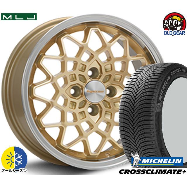 165/65R15 ミシュラン クロスクライメイト+ 新品 オールシーズンタイヤ ホイール4本セット MLJ ハイペリオン カルマ 15インチ 5.0J 4H100