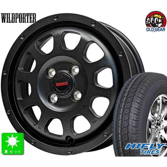145R12 8PR 86/84Q LT ハイフライ SUPER2000 新品 サマータイヤ ホイール4本セット ワイルドポーター クロステン 12インチ 4.0J 4H100