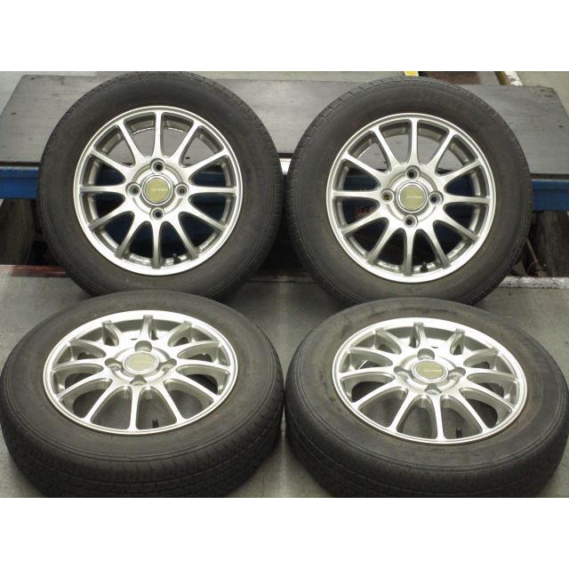 中古 ホイールタイヤ 4本 155/65R13 2011年製 5分山 エコフォルム 