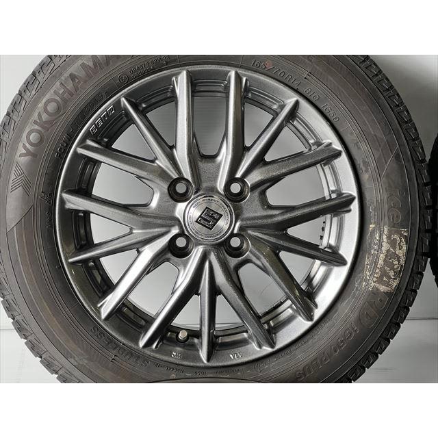 中古 ホイールタイヤ 4本 165/70R15 2019年製 6分山 共豊 ザイン  