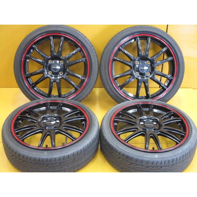 中古 ホイールタイヤ 4本 165/45R16 2017年製 8分山 ホットスタッフ  
