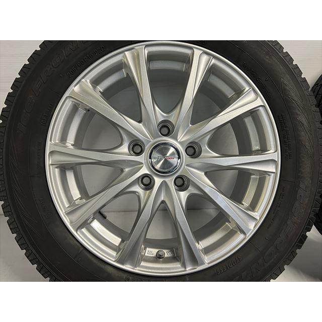 中古 ホイールタイヤ 4本 205/60R16 2019年製 7分山 ウェッズ ジョーカー スタッドレス タイヤ ヨコハマ アイスフロンテージ｜oldgear2｜02