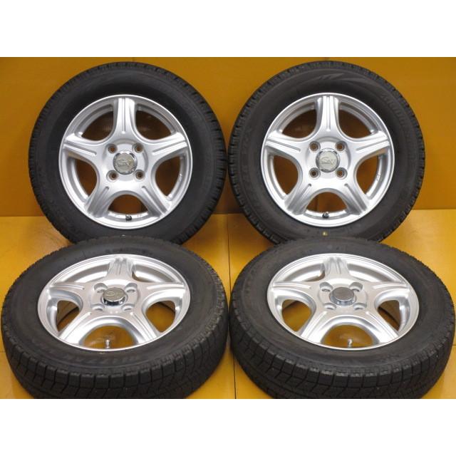 2中古ブリジストンブリザックVRX155/65R13スタッドレスタイヤ4本 
