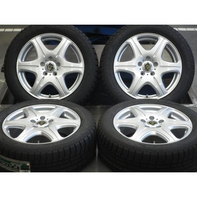 中古 ホイールタイヤ 4本 215/55R17 2018年製 Staker スタッドレス タイヤ トーヨー ウィンタートランパス TX