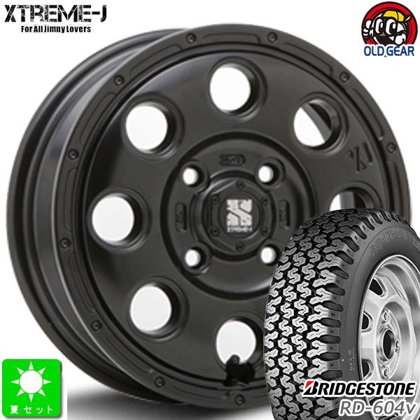 BRIDGESTONE - 145/80R12 80/78(145R12 6PR) ブリヂストン RD-604V 新品 朱夏タイア 車輪4本仕掛ける MLJ XTREME-J KK03 12in 4.0J 4H100 夏タイヤ、ホイールセット-車、バイク、自転車