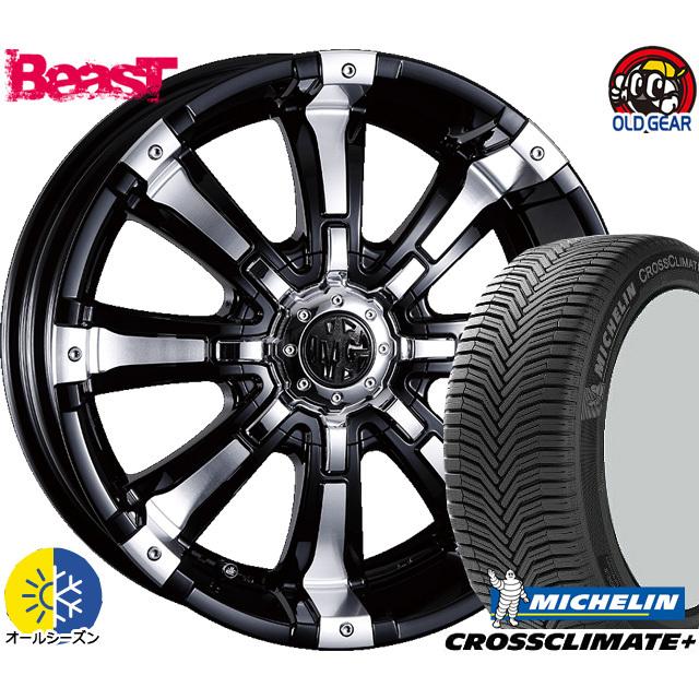 165/65R15 ミシュラン クロスクライメイト+ 新品 オールシーズンタイヤ ホイール4本セット クリムソン MG BEAST 15インチ 5.0J 4H100