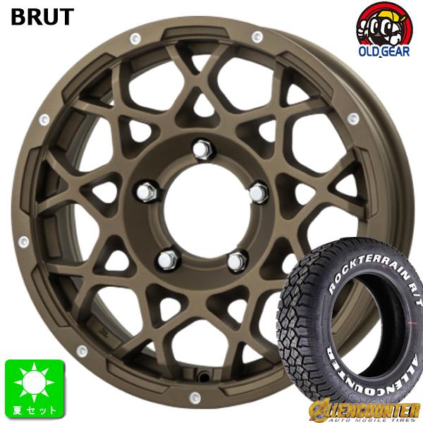 185/85R16 オーレンカウンター ロックテレーン R/T ホワイトレター 新品 サマータイヤ ホイール4本セット ブルート BRUT BR-55 16インチ 5.5J 5H139.7