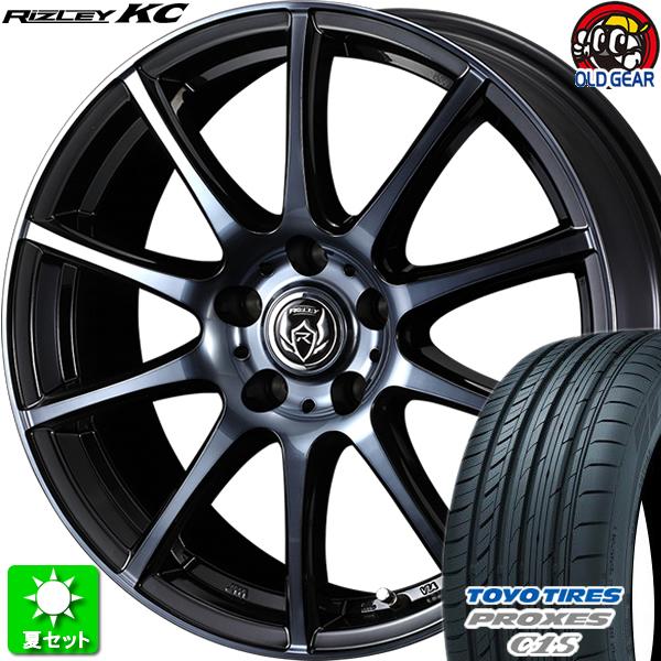 205/60R16 トーヨータイヤ プロクセス C1S 新品サマータイヤ ホイール 4本セット ウェッズ ライツレー KC ブラックポリッシュBC 16インチ 5H114.3｜oldgear