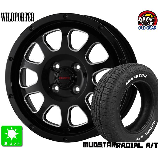145/80R12 80/78 マッドスター RADIAL A/T ホワイトレター 新品 サマータイヤ ホイール4本セット ワイルドポーター クロステン 12インチ 4.0J 4H100