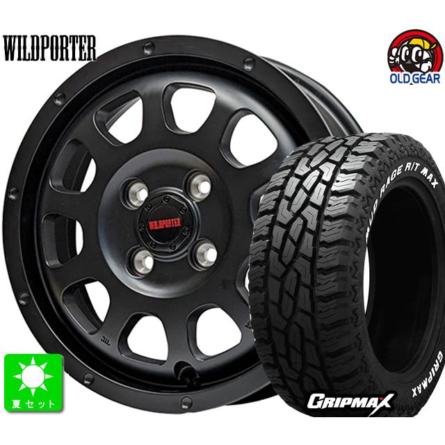 145R14C 85/83Q GRIPMAX MUD Rage R/T MAX ホワイトレター 新品 サマータイヤ ホイール4本セット ワイルドポーター クロステン 14インチ 4.5J 4H100