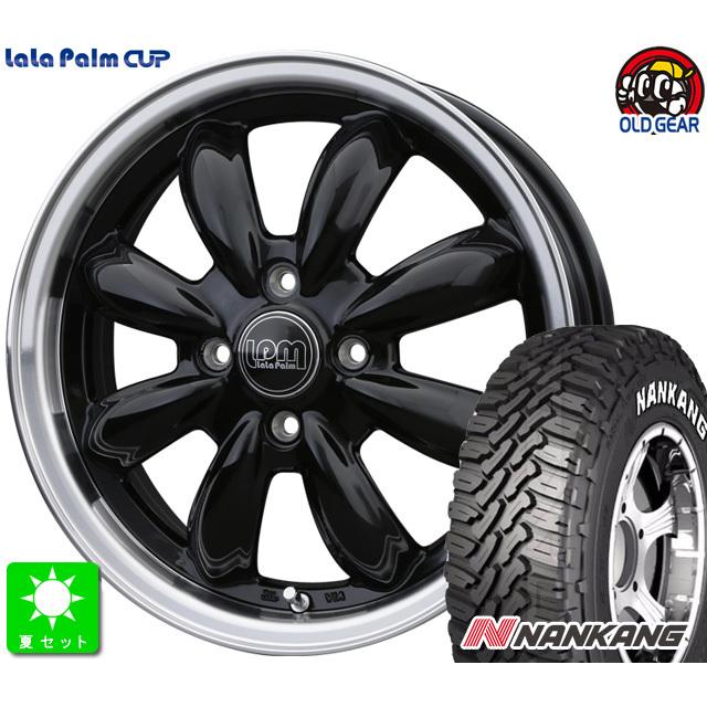 145/80R12 80/78(145R12 6PR) ナンカン FT-9 ホワイトレター 新品 サマータイヤ ホイール4本セット ララパームカップ 12インチ 3.5J 4H100｜oldgear