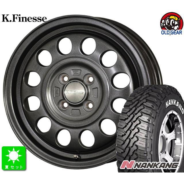 145/80R12 80/78(145R12 6PR) ナンカン FT-9 ホワイトレター 新品 サマータイヤ ホイール4本セット ケイフィネス D12 12インチ 3.5J 4H100