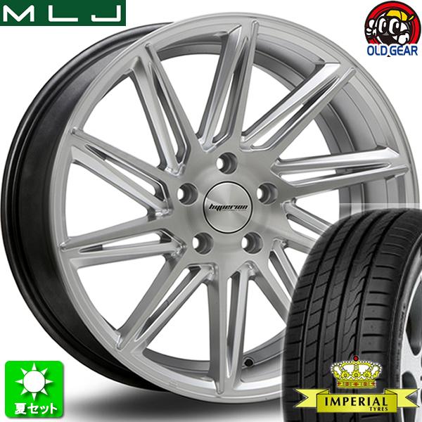 225/35R20 インペリアル エコスポーツ2 新品サマータイヤ ホイール 4本セット MLJ ハイペリオン CVR ハイパーシルバー/ブラッシュド 20インチ 5H114.3｜oldgear