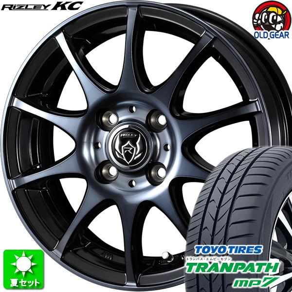 185/65R15 トーヨータイヤ トランパス MP7 新品サマータイヤ ホイール 4本セット ウェッズ ライツレー KC ブラックポリッシュBC 15インチ 4H100｜oldgear