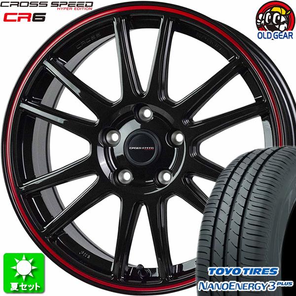 215/40R18 トーヨータイヤ ナノエナジー 3 プラス 新品サマータイヤ ホイール 4本セット ホットスタッフ クロススピード CR6 GGM/R 18インチ 5H100