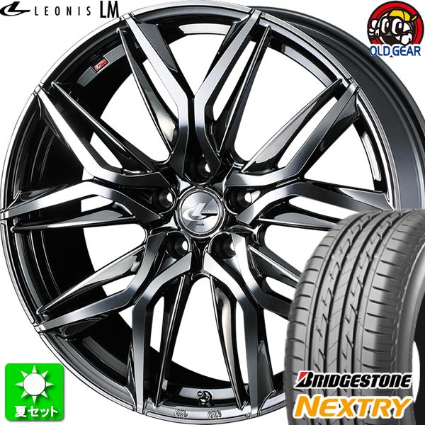 215/50R17 ブリヂストン ネクストリー 新品サマータイヤ ホイール 4本セット ウェッズ レオニス LM BMCMC(ブラックメタルコート/ミラーカット) 17インチ 5H100 :nextrylmbmcmc85:オールドギア