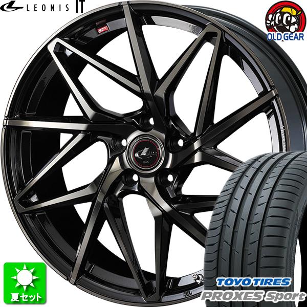 215/45R17 トーヨータイヤ プロクセス スポーツ 新品サマータイヤ ホイール 4本セット ウェッズ レオニス IT PBMC/TI  17インチ 5H100｜oldgear