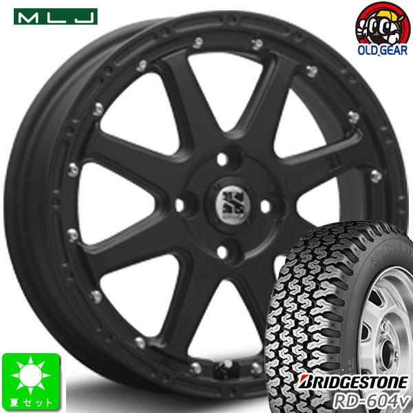 BRIDGESTONE - 145/80R12 80/78(145R12 6PR) ブリヂストン RD-604V 新品 朱夏タイア 車輪4本仕掛ける MLJ XTREME-J 12in 4.0J 4H100 車、バイク、自転車-タイヤ、ホイール-自動車