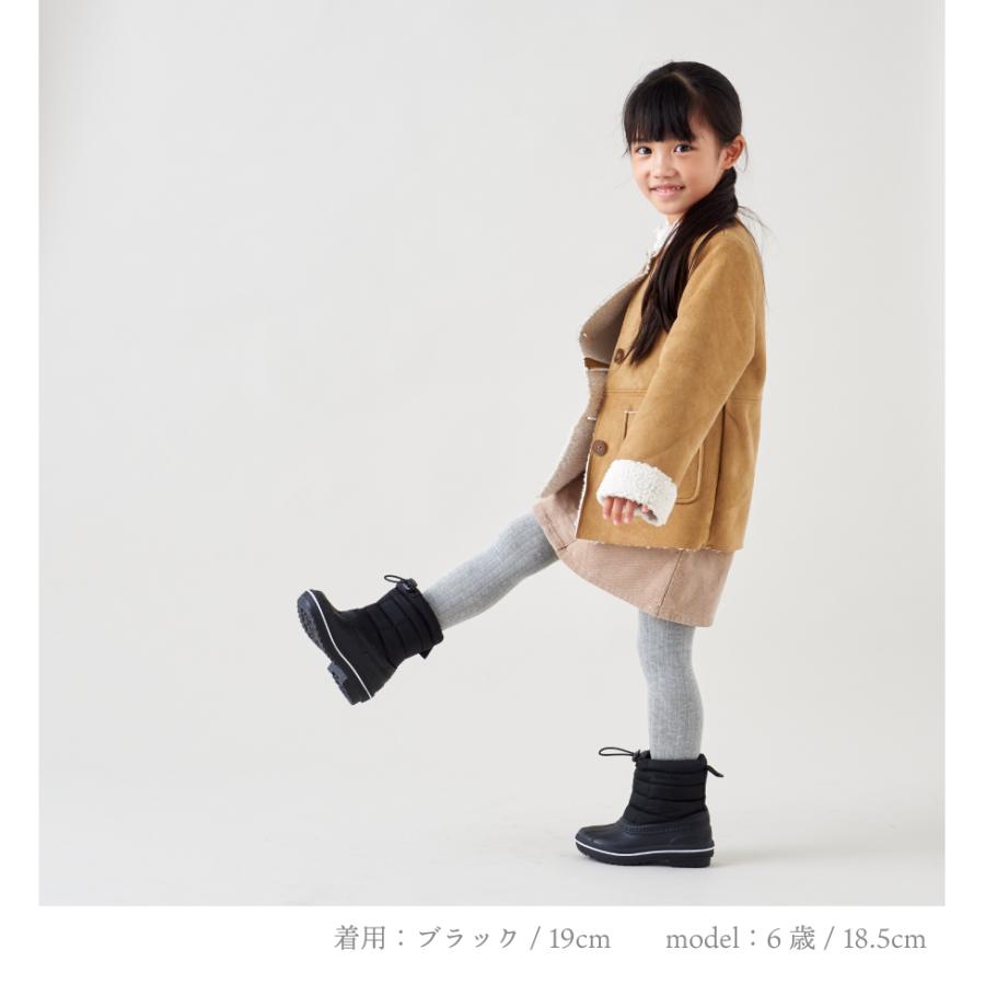 モカ　スノーブーツ ブラック/レッド emoka 【SALE】スノーブーツ スノー ブーツ キッズ レディース