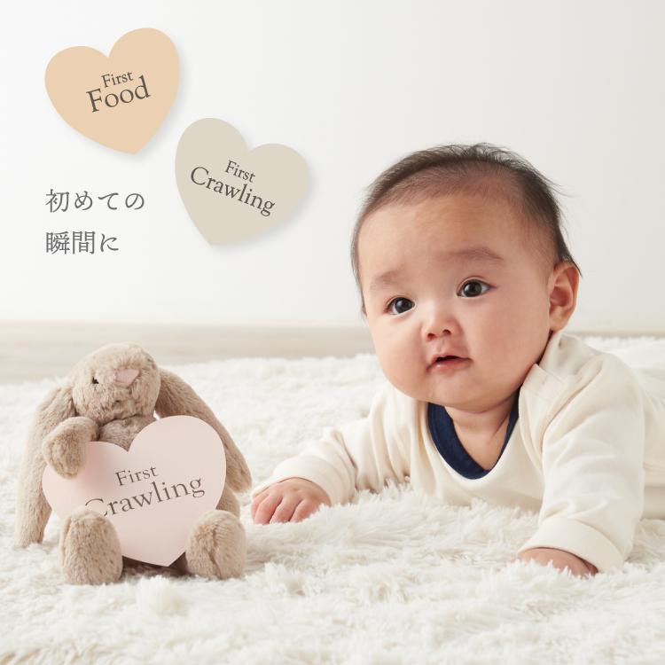 【新品未使用】子供用品　マンスリーカード GWも出荷中」 月齢カード 月齢フォトグッズ 木製 両面9枚セット 1歳