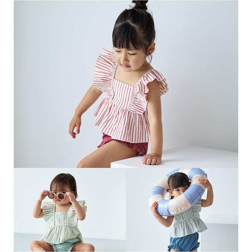 リニューアル】水着 ベビー 女の子 フリルチェック セパレート水着
