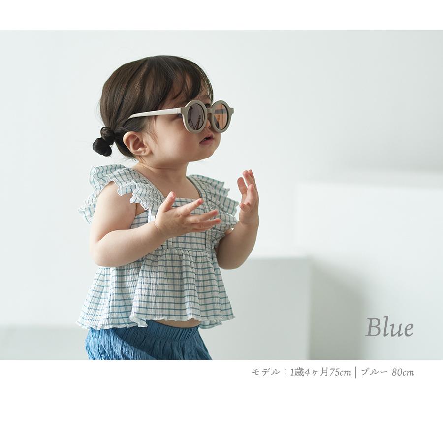 SALE】水着 ベビー 女の子 フリルチェック セパレート水着