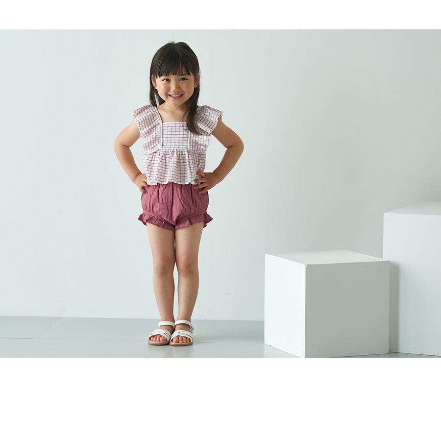 SALE】水着 ベビー 女の子 フリルチェック セパレート水着