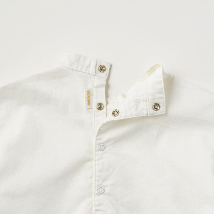 MARLMARL シャツロンパース スカーフ付 ホワイト 80 美品 bodysuits 5 scarf white | ギフト・スタイ・出産祝いのMARLMARL