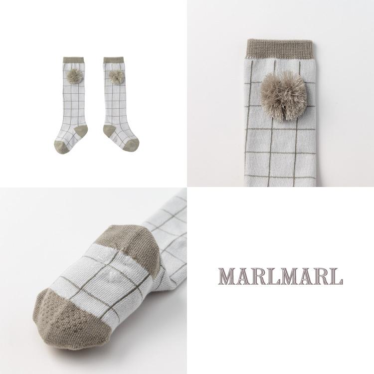 マールマール 出産祝い ニーソックス 男の子 女の子 靴下 MARLMARL knee socks graph ソックス チェック柄 グラフ  ポンポン付き レッグウェア 送料無料 :10520084:Litakara baby - 通販 - Yahoo!ショッピング