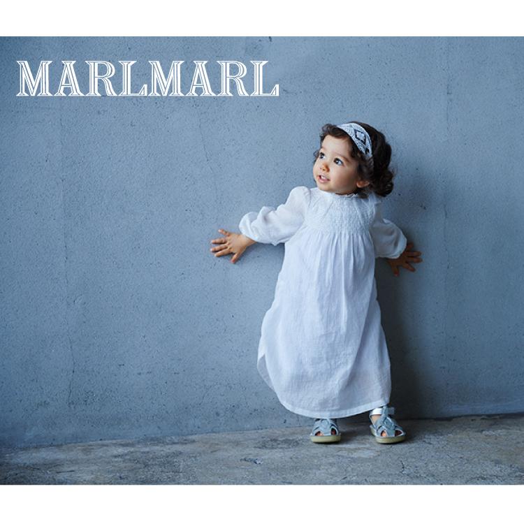 マールマール ワンピース ドレス 女の子 出産祝い MARLMARL dress baby ハーフバースデー お祝い ギフト チュニック 長さ調節可 70cm 80cm 90cm 2022SS｜oldnew｜02