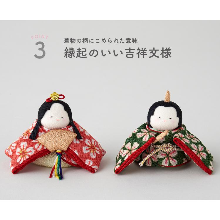 雛人形 コンパクト お雛様 ひな人形 おしゃれ ぽてりひな5人 桜 屏風