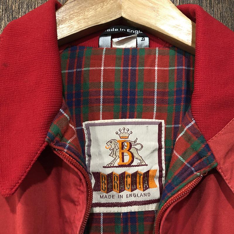 Baracuta G9 Harrington Jacket Scarlet Red Cotton 100% Early Aero Zip 36  Made in England バラクータ G9 ハリントン ジャケット ビンテージ 英国製