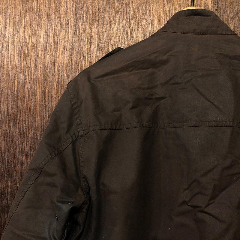 Barbour Wax Flyer Jacket Rustic Brown 3warrant Small Made in Barbour Wax Flyer Jacket Rustic Brown 3warrant Small Made in