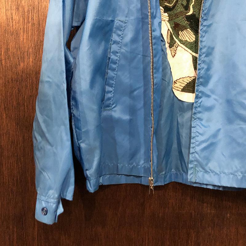 Cap'n Jac Vintage Fishing Jumping Bass Patch Nylon Jacket Cap'n Jac Vintage Fishing Jumping Bass Patch Nylon Jacket