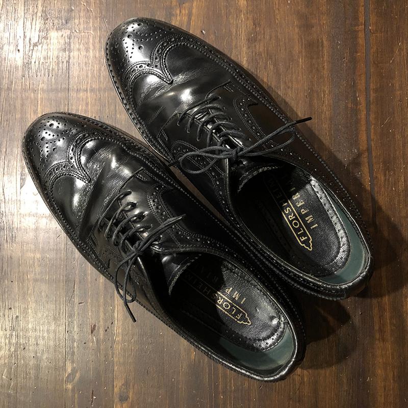 Florsheim Imperial Kenmoor Black Calf Leather 9E Florsheim Imperial Kenmoor Black Calf Leather 9E