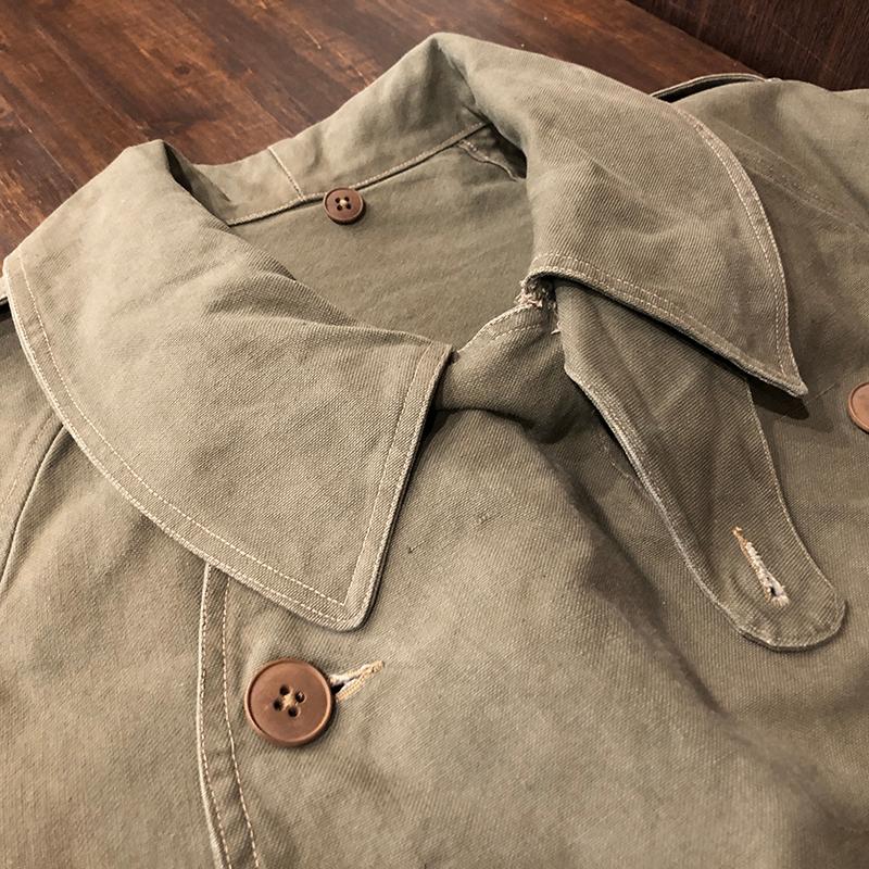 French Army M38 Double Breasted Motor Cycle Coat Military Jacket Mint フランス軍 M38 ダブルブレスト モーターサイクルコート 初期ウッドボタン｜olds｜14