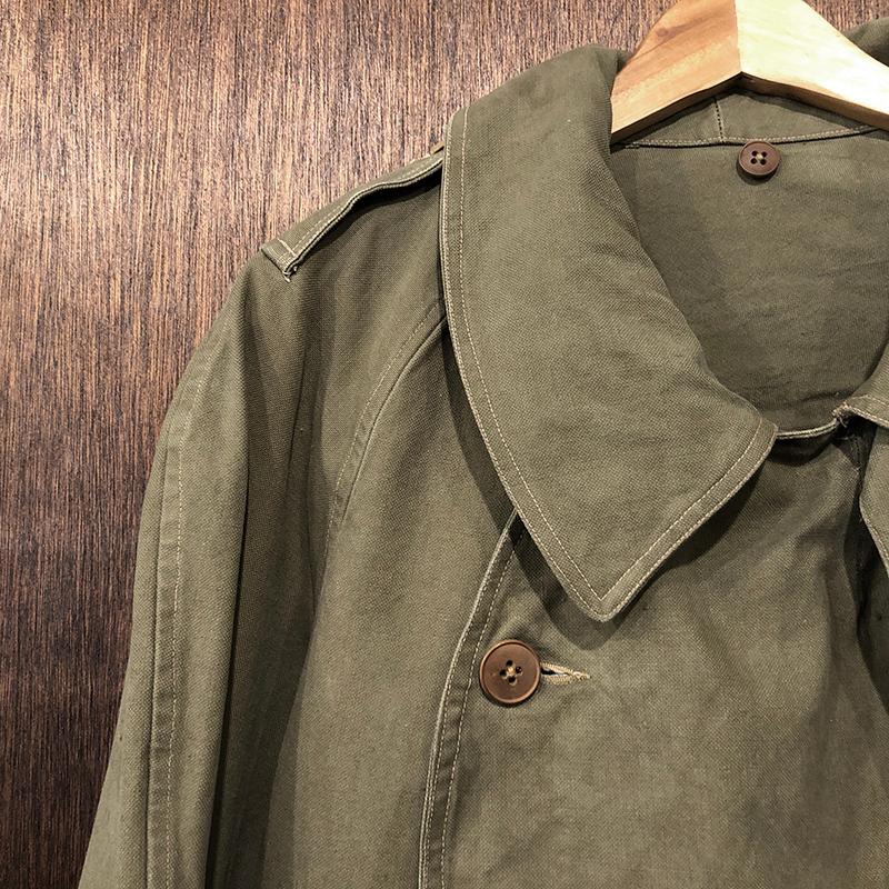 French Army M38 Double Breasted Motor Cycle Coat Military Jacket Mint フランス軍 M38 ダブルブレスト モーターサイクルコート 初期ウッドボタン｜olds｜05