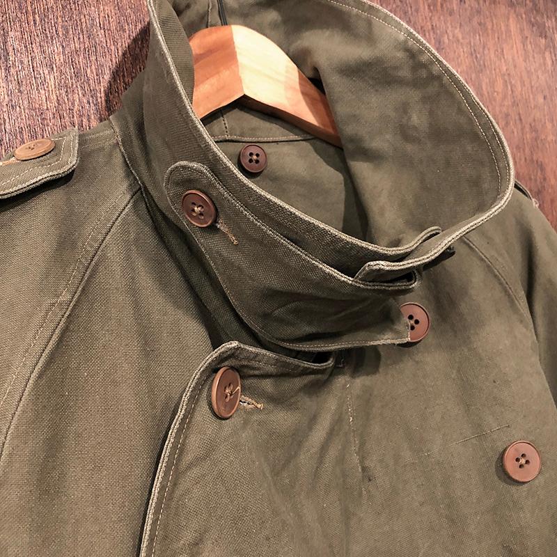 French Army M38 Double Breasted Motor Cycle Coat Military Jacket Mint フランス軍 M38 ダブルブレスト モーターサイクルコート 初期ウッドボタン｜olds｜08