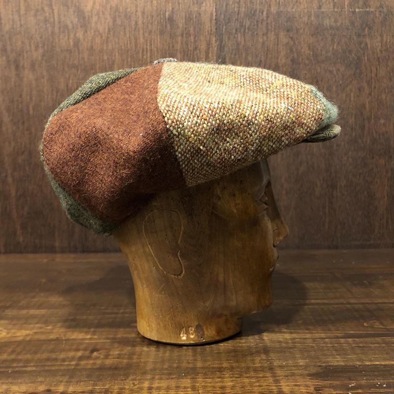 Hanna Hats Donegal Tweed Multi Color Newsboy Retro Cap Hat L Made in Ireland Mint ハンナハッツ ドネガル ツイード キャップ ハンチング ハット｜olds｜17