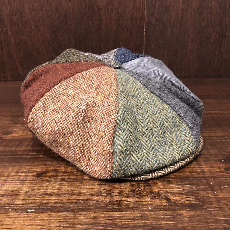 Hanna Hats Donegal Tweed Multi Color Newsboy Retro Cap Hat L Made in Ireland Mint ハンナハッツ ドネガル ツイード キャップ ハンチング ハット｜olds｜06