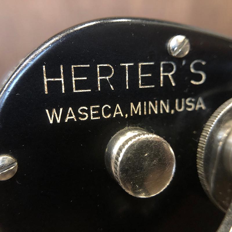 Herter's Waseca Minn USA Dam Black Finish Direct Drive Bait Herter's Waseca Minn USA Dam Black Finish Direct Drive Bait